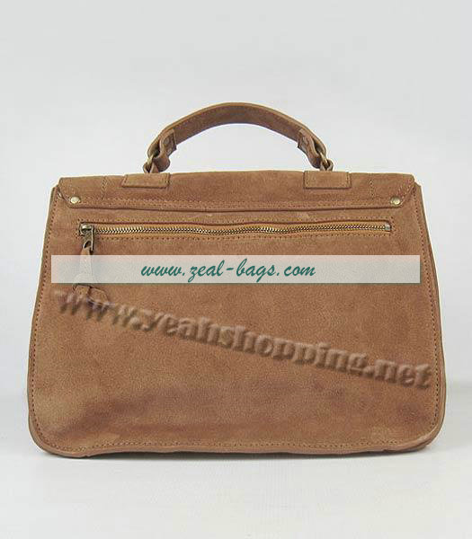 Knockoff Proenza Schouler Suede PS1 Satchel Bag in Brown Cow Suede Leather